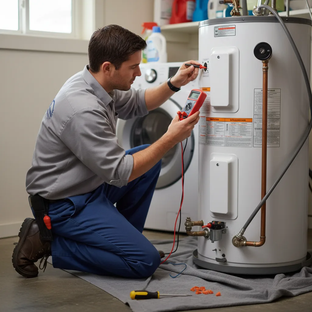 Water Heater Installation work in progress